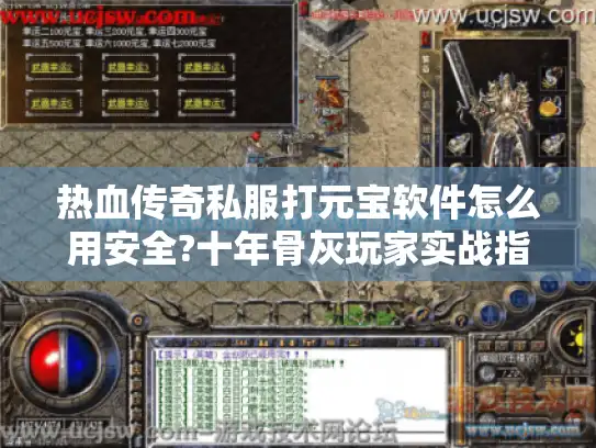 热血传奇私服打元宝软件怎么用安全?十年骨灰玩家实战指南 热血传奇私服打元宝软件怎么用安全?十年骨灰玩家实战指南