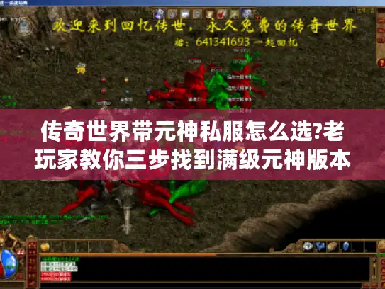 传奇世界带元神私服怎么选?老玩家教你三步找到满级元神版本
