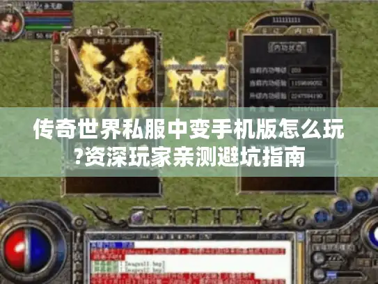 传奇世界私服中变手机版怎么玩?资深玩家亲测避坑指南