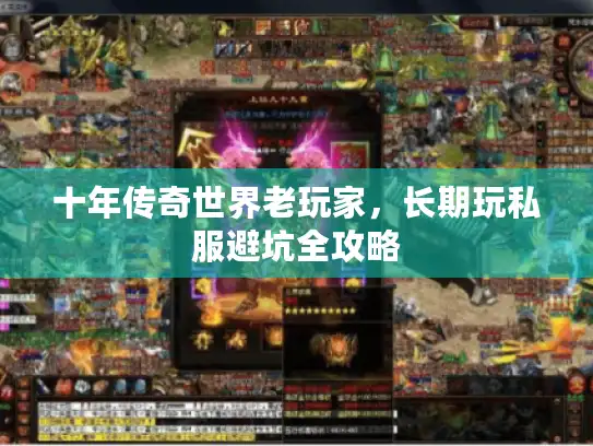 十年传奇世界老玩家，长期玩私服避坑全攻略