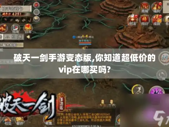 破天一剑手游变态版,你知道超低价的vip在哪买吗?