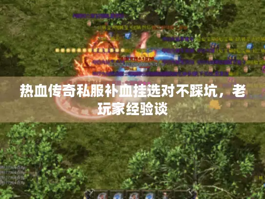 热血传奇私服补血挂选对不踩坑，老玩家经验谈