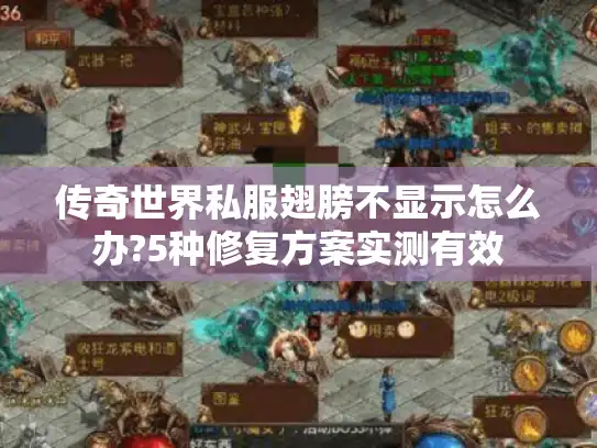 传奇世界私服翅膀不显示怎么办?5种修复方案实测有效