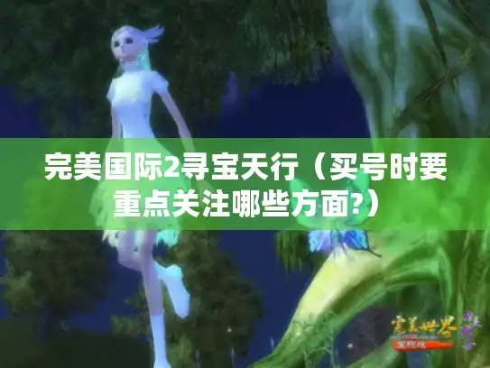 完美国际2寻宝天行(买号时要重点关注哪些方面?) 完美国际2寻宝天行(买号时要重点关注哪些方面?)