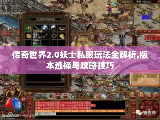 传奇世界2.0妖士私服玩法全解析,版本选择与攻略技巧
