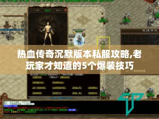 热血传奇沉默版本私服攻略,老玩家才知道的5个爆装技巧