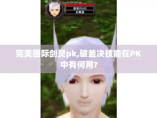 完美国际剑灵pk,破釜决技能在PK中有何用?