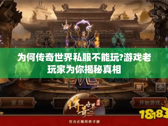 为何传奇世界私服不能玩?游戏老玩家为你揭秘真相