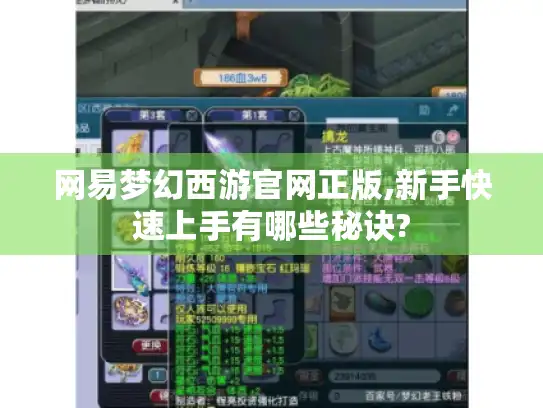 网易梦幻西游官网正版,新手快速上手有哪些秘诀?