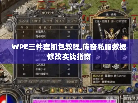 WPE三件套抓包教程,传奇私服数据修改实战指南