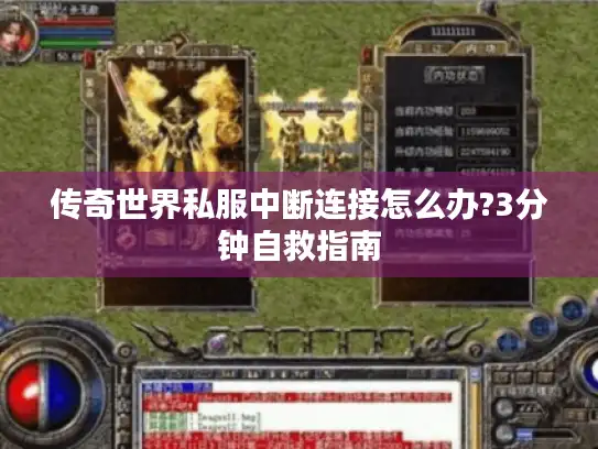 传奇世界私服中断连接怎么办?3分钟自救指南