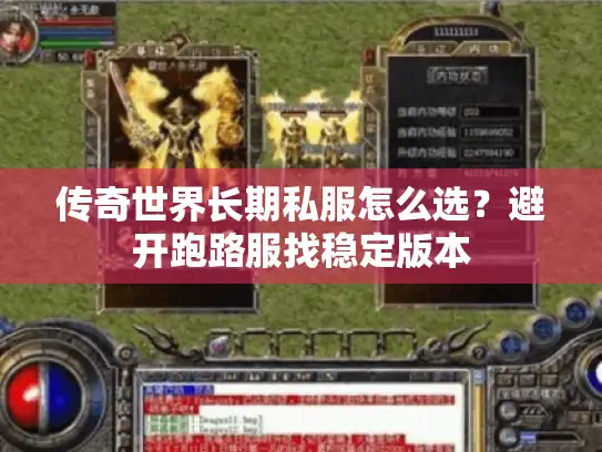 传奇世界长期私服怎么选？避开跑路服找稳定版本