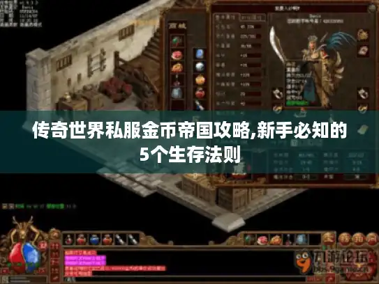 传奇世界私服金币帝国攻略,新手必知的5个生存法则