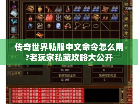 传奇世界私服中文命令怎么用?老玩家私藏攻略大公开