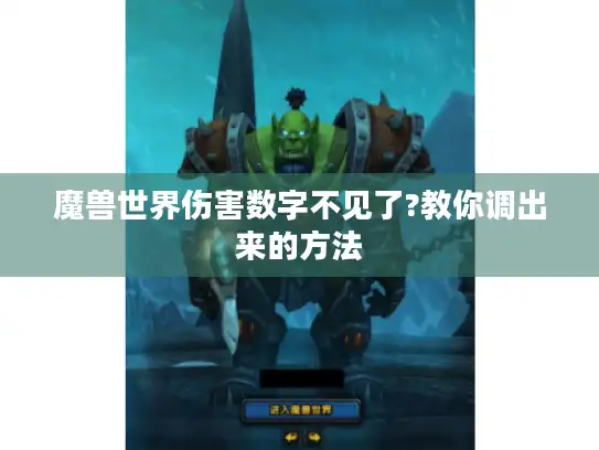 魔兽世界伤害数字不见了?教你调出来的方法 魔兽世界伤害数字不见了?教你调出来的方法
