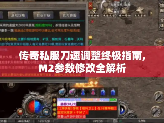 传奇私服刀速调整终极指南,M2参数修改全解析
