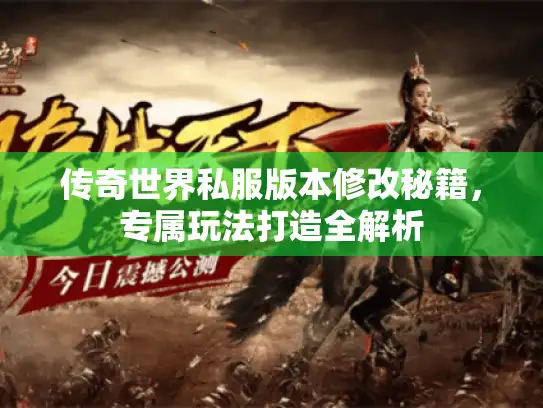 传奇世界私服版本修改秘籍，专属玩法打造全解析