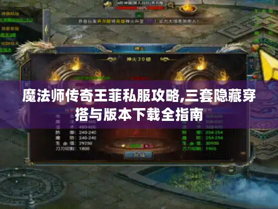 魔法师传奇王菲私服攻略,三套隐藏穿搭与版本下载全指南
