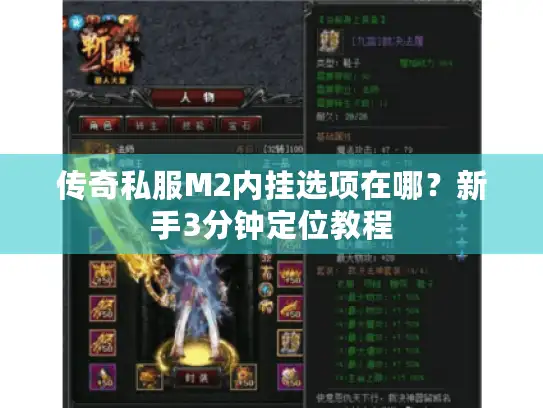 传奇私服M2内挂选项在哪？新手3分钟定位教程