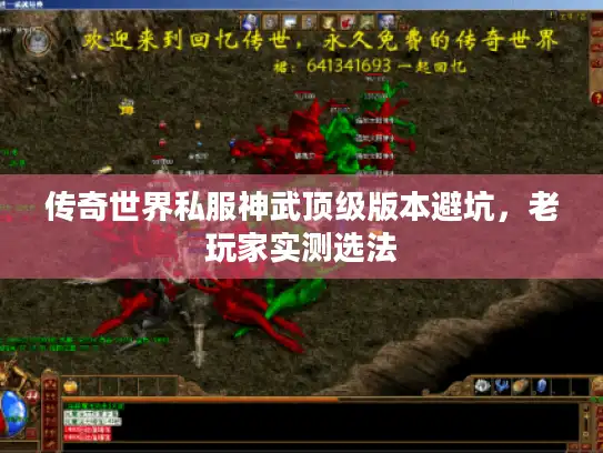 传奇世界私服神武顶级版本避坑，老玩家实测选法