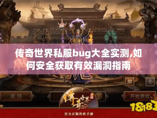 传奇世界私服bug大全实测,如何安全获取有效漏洞指南