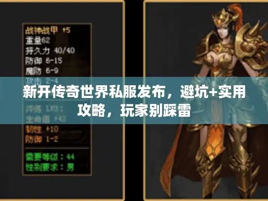 新开传奇世界私服发布，避坑+实用攻略，玩家别踩雷