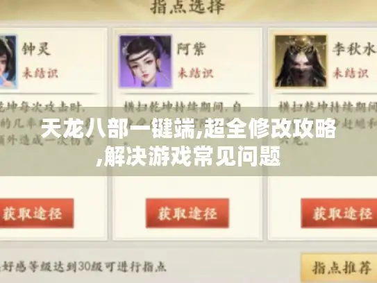 天龙八部一键端,超全修改攻略,解决游戏常见问题 天龙八部一键端,超全修改攻略,解决游戏常见问题