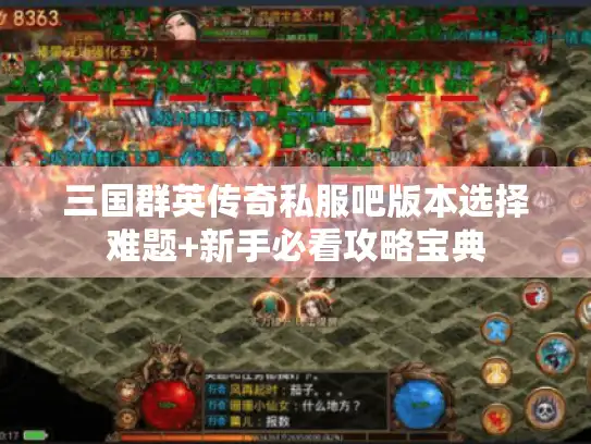 三国群英传奇私服吧版本选择难题+新手必看攻略宝典