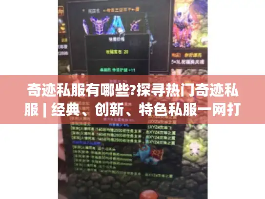 奇迹私服有哪些?探寻热门奇迹私服 | 经典、创新、特色私服一网打尽