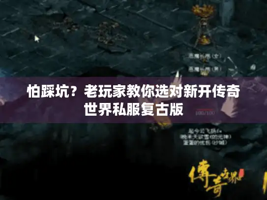 怕踩坑？老玩家教你选对新开传奇世界私服复古版