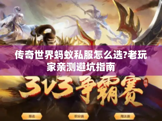 传奇世界蚂蚁私服怎么选?老玩家亲测避坑指南