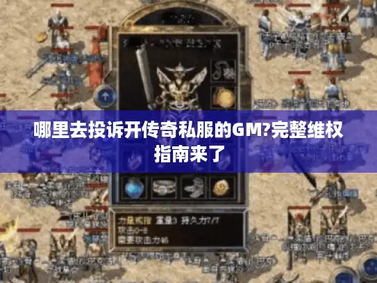 哪里去投诉开传奇私服的GM?完整维权指南来了