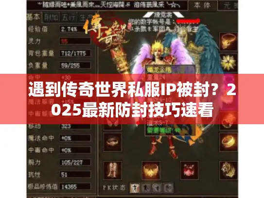遇到传奇世界私服IP被封？2025最新防封技巧速看