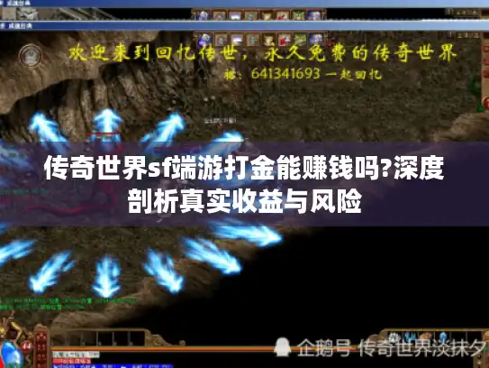 传奇世界sf端游打金能赚钱吗?深度剖析真实收益与风险