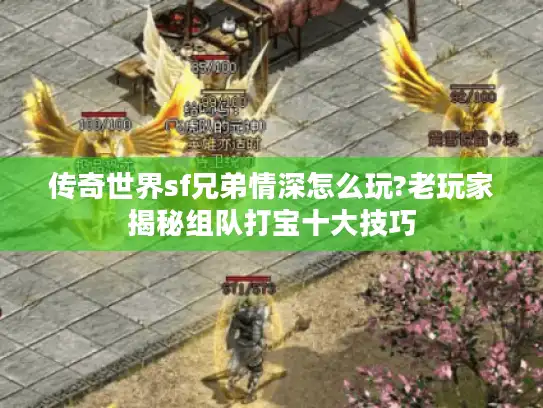 传奇世界sf兄弟情深怎么玩?老玩家揭秘组队打宝十大技巧