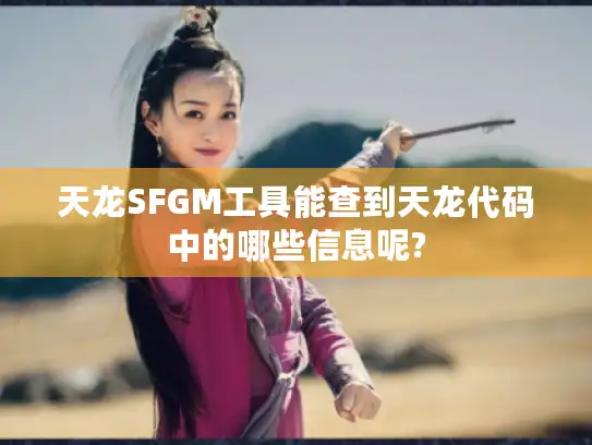 天龙SFGM工具能查到天龙代码中的哪些信息呢? 天龙SFGM工具能查到天龙代码中的哪些信息呢?