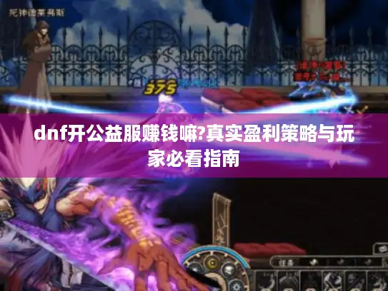 dnf开公益服赚钱嘛?真实盈利策略与玩家必看指南