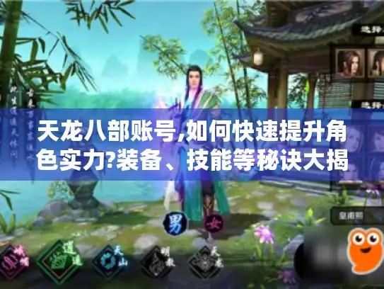 天龙八部账号,如何快速提升角色实力?装备、技能等秘诀大揭秘