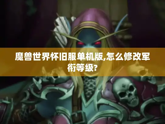 魔兽世界怀旧服单机版,怎么修改军衔等级?