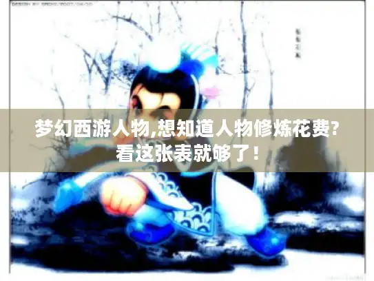梦幻西游人物,想知道人物修炼花费?看这张表就够了！