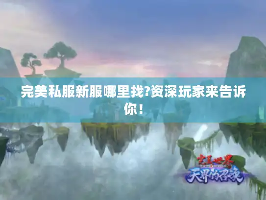 完美私服新服哪里找?资深玩家来告诉你！