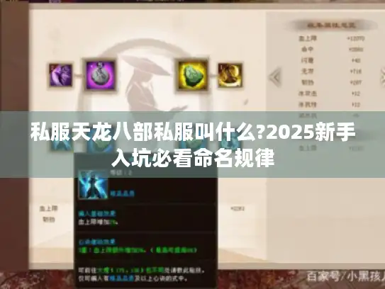 私服天龙八部私服叫什么?2025新手入坑必看命名规律