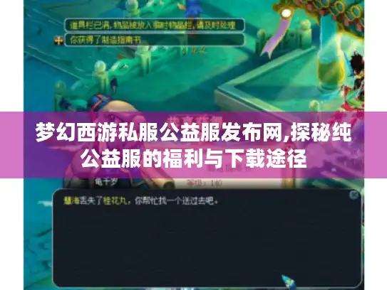 梦幻西游私服公益服发布网,探秘纯公益服的福利与下载途径