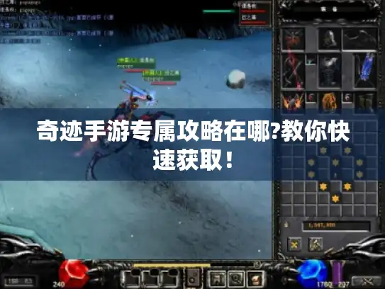 奇迹手游专属攻略在哪?教你快速获取！